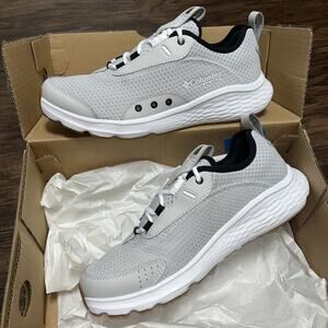 COLUMBIA PFG Castback Mens Gray White Fishing Shoes Omni Max NEW Size 8